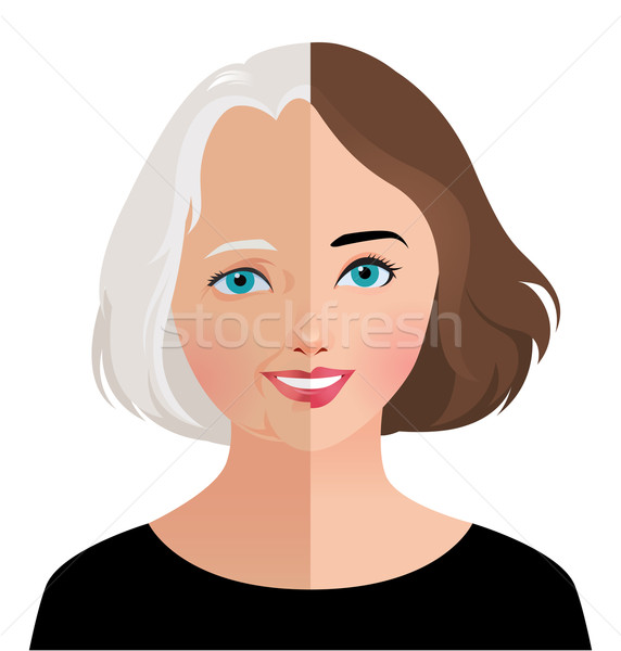 Belleza piel envejecimiento stock cuidado de la piel rostro de mujer Foto stock © UrchenkoJulia