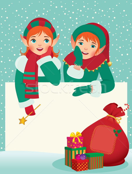 Greeting Christmas card Stock photo © UrchenkoJulia