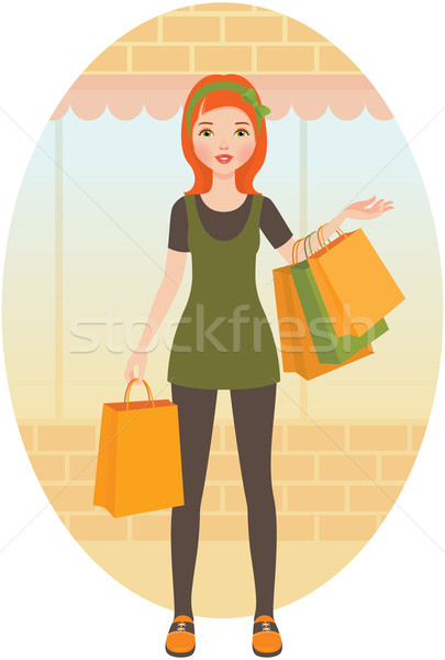 Woman with shopping Stock photo © UrchenkoJulia