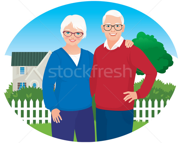 Starszych mąż żona gospodarstwo domowe broni własny Zdjęcia stock © UrchenkoJulia