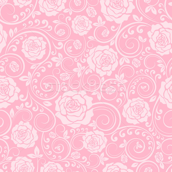 Rosa ornamento rosas vetor sem costura flores Foto stock © user_10003441