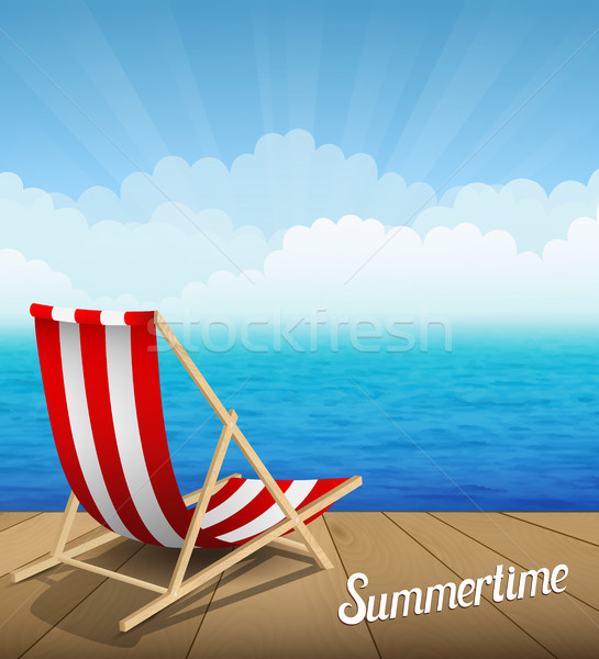 Sommerzeit Strand Landschaft Hintergrund Sommer Ozean Stock foto © user_10003441