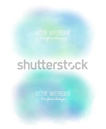 Szett fényes foltok vízfesték festék textúra Stock fotó © user_10144511