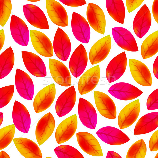 Floral seamless pattern with fallen leaves. Autumn. Leaf fall. Colorful artistic background Stock photo © user_10144511