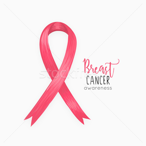 National Breast Cancer Awareness Month. Pink ribbon. October. Women health. Female Disease. Oncology Stock photo © user_10144511
