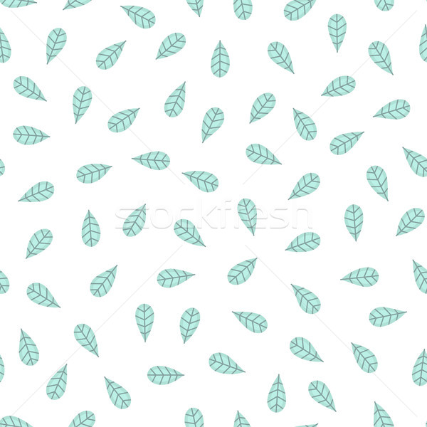Floral seamless pattern. Hand drawn scattered foliage. Repeating artistic background. Abstract herb. Stock photo © user_10144511