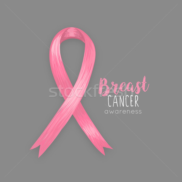 Cancerul de san constientizare luna pink ribbon sănătate femeie Imagine de stoc © user_10144511