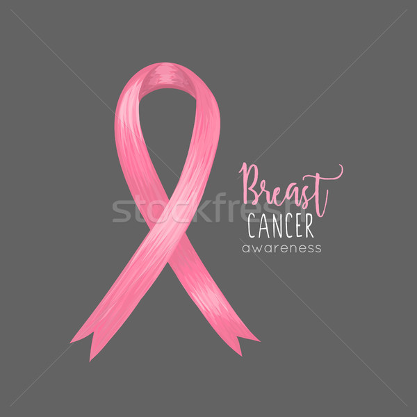 Mellrák tudatosság hónap rózsaszín szalag egészség női Stock fotó © user_10144511