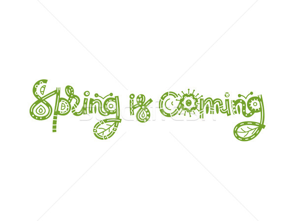 Tavasz aranyos kreatív kézzel rajzolt stílus firka Stock fotó © user_10144511