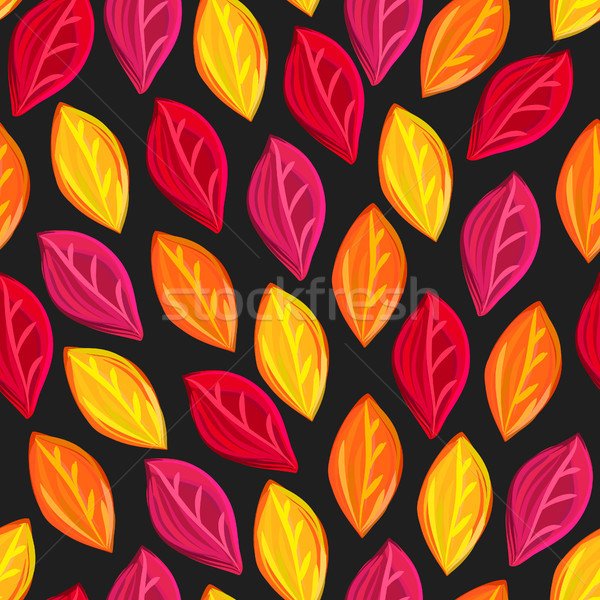 Floral seamless pattern with fallen leaves. Autumn. Leaf fall. Colorful artistic background Stock photo © user_10144511