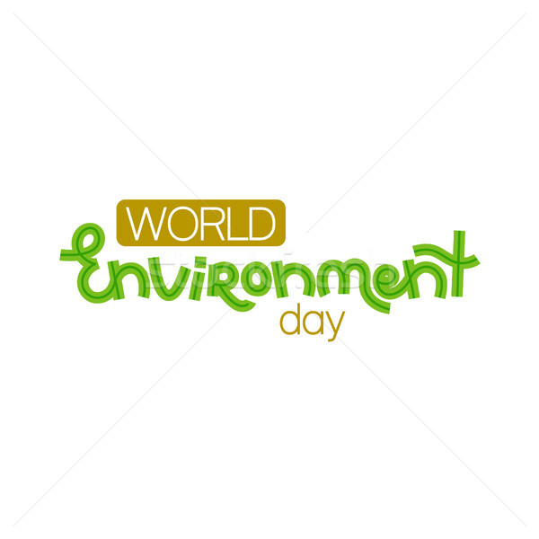 World environment day. Creative hand drawn lettering. Save nature. Eco friendly design. It can be us Stock photo © user_10144511