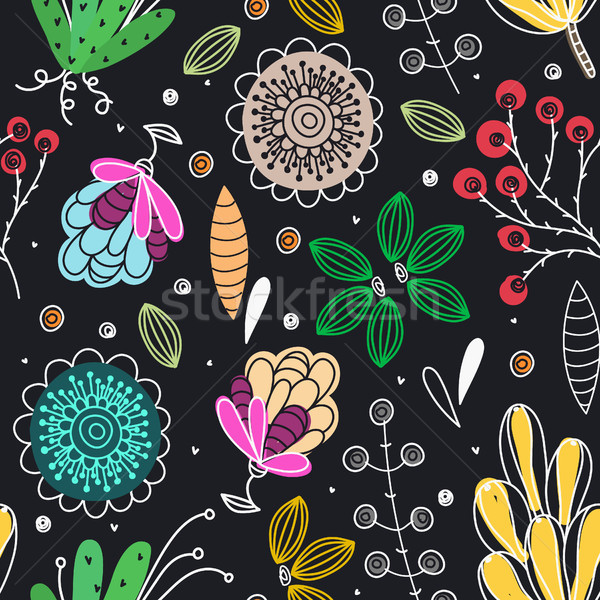 フローラル 手描き 創造 花 カラフル ストックフォト © user_10144511