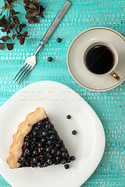 Slice of bilberry cake Stock photo © user_11056481