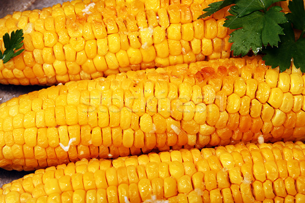 Corn baked in oven with butter and garlic Stock photo © user_11056481