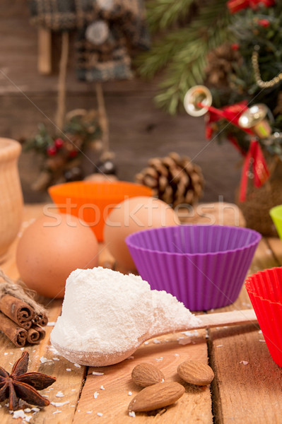 Preparation Christmas New Year sweeties. Ingredients and holiday Stock photo © user_11056481