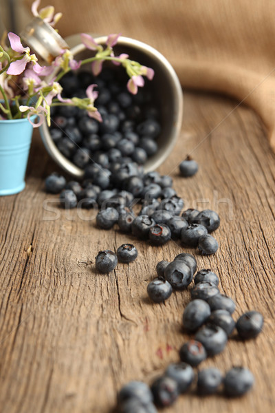 Bilberry on rustic table Stock photo © user_11056481