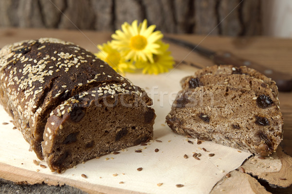 Rye unleavened  bread without yeast sprinkled sesame Stock photo © user_11056481
