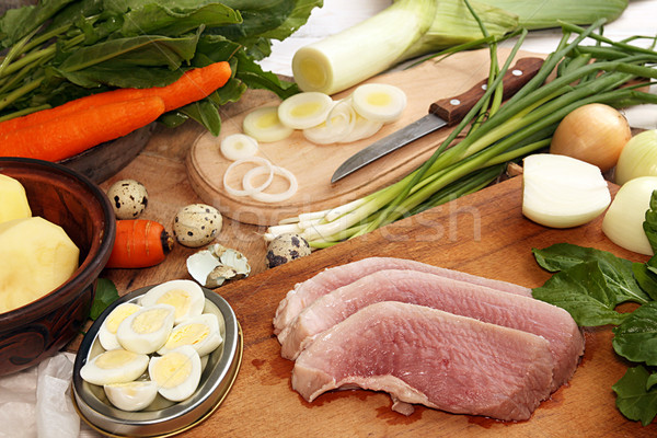 Ingredients for cooking delicious healthy dinner. Stock photo © user_11056481