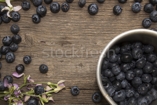 Bilberry on rustic table Stock photo © user_11056481