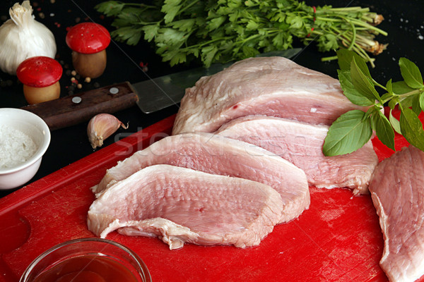 商业照片: 片· 猪肉 · 红色 · 晚餐
