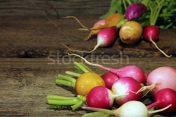 Stock photo: Fresh  multi-coloured radish