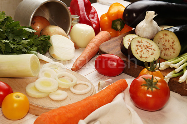 Natural organic homegrown vegetables for cooking dinner Stock photo © user_11056481
