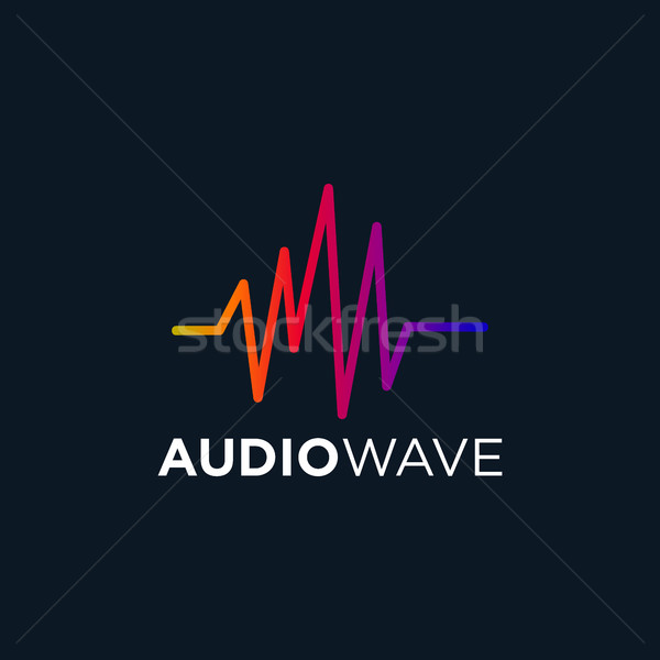Audio Welle logo Multimedia Technologie abstrakte Form Stock foto © user_11138126