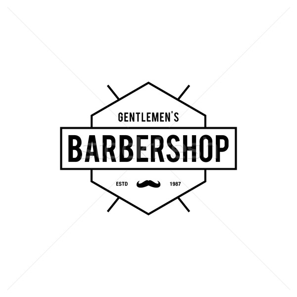 Jahrgang Barbier Laden logo erstaunlich Stil Stock foto © user_11138126