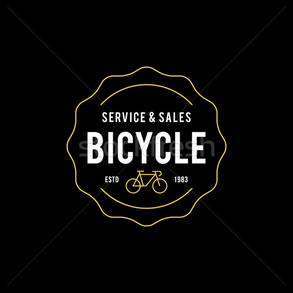 Retro Vintage Bicycle Labels and Badges. Simple Creative Design Stock photo © user_11138126