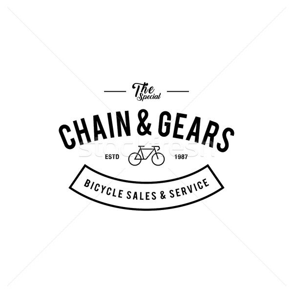 Retro Vintage Bicycle Labels and Badges. Simple Creative Design Stock photo © user_11138126