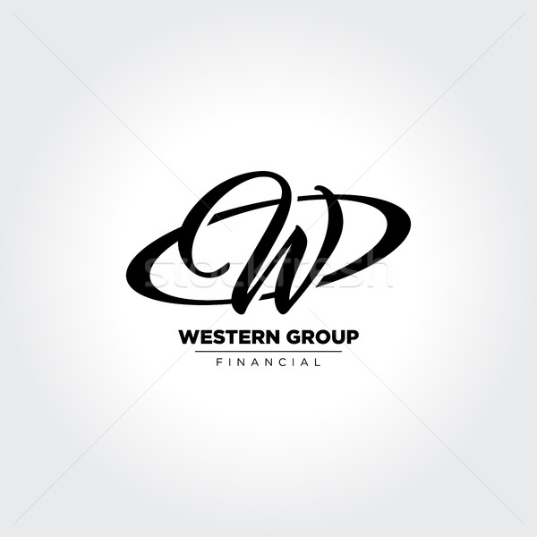 List w wewnątrz kółko symbol twórczej alfabet Zdjęcia stock © user_11138126