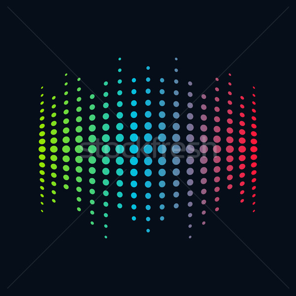 Musique logo onde sonore audio technologie forme abstraite [[stock_photo]] © user_11138126