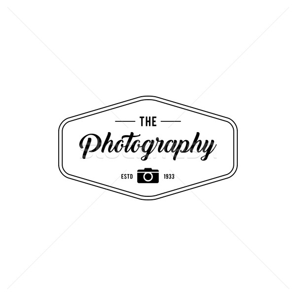 Photography Logos, Badges and Labels Design Elements set. Photo camera vintage style objects, retro  Stock photo © user_11138126