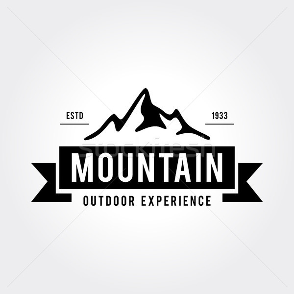 Outdoor Wilderness, Mountain Adventure Retro Emblem Stock photo © user_11138126