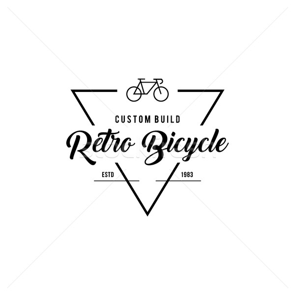 Retro vintage fiets badges eenvoudige Stockfoto © user_11138126