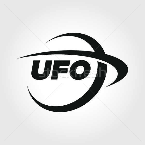 Ufo Typografie Symbol Illustration erstaunlich Design Stock foto © user_11138126