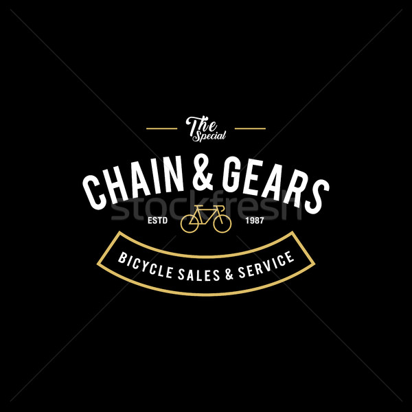 Retro Vintage Bicycle Labels and Badges. Simple Creative Design Stock photo © user_11138126