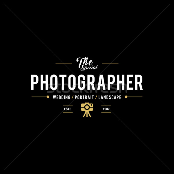 Photography Logos Badges And Labels Design Elements Set Photo Camera Vintage Style Objects Retro Vector Illustration C User Stockfresh