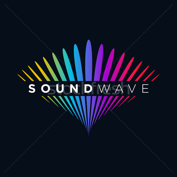 Musik logo Schallwelle Audio Technologie abstrakte Form Stock foto © user_11138126