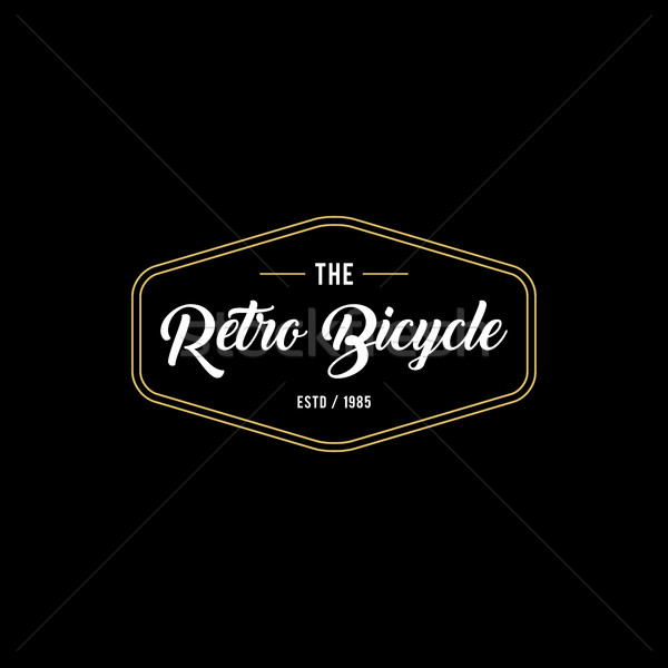 Retro vintage fiets badges eenvoudige Stockfoto © user_11138126