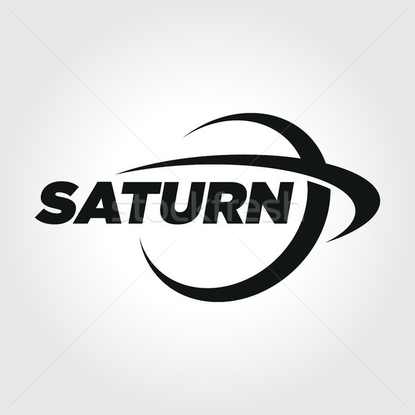 Planet Saturn Typography Symbol illustration Stock photo © user_11138126