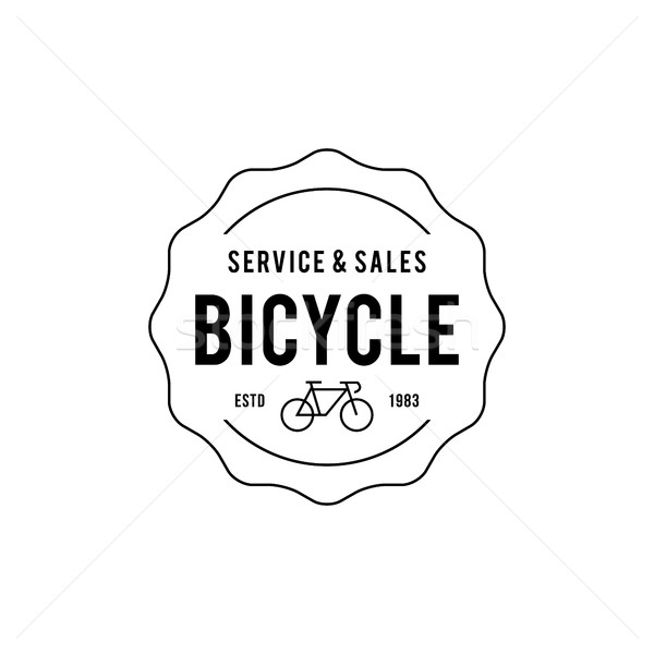 Retro Vintage Bicycle Labels and Badges. Simple Creative Design Stock photo © user_11138126