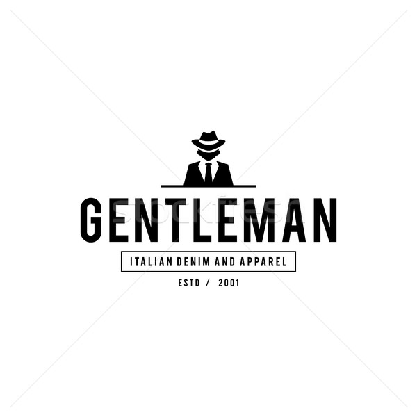 [[stock_photo]]: Rétro · badge · gangsters · mafia · homme · costume · noir