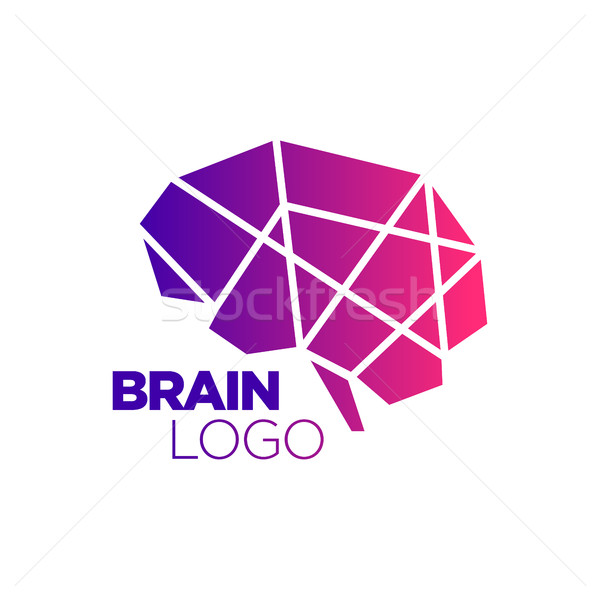 Stock photo: Brain Symbol, abstract design concept, vector illustration