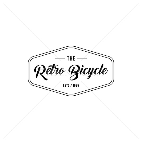 Retro Vintage Bicycle Labels and Badges. Simple Creative Design Stock photo © user_11138126