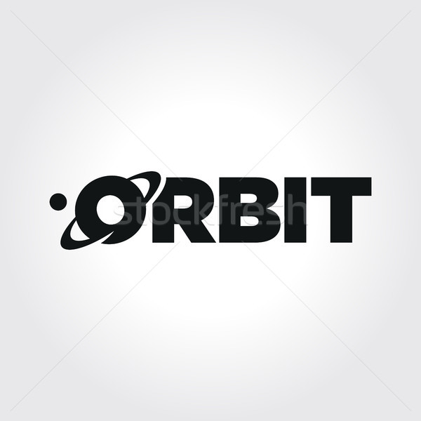 Orbit Typografie Symbol Illustration erstaunlich Design Stock foto © user_11138126