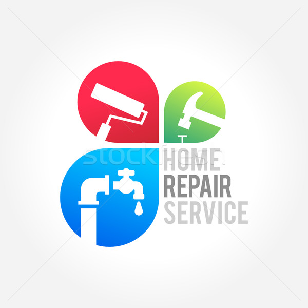Cleaning Service Business logo design, Eco Friendly Concept for Home and Building Stock photo © user_11138126