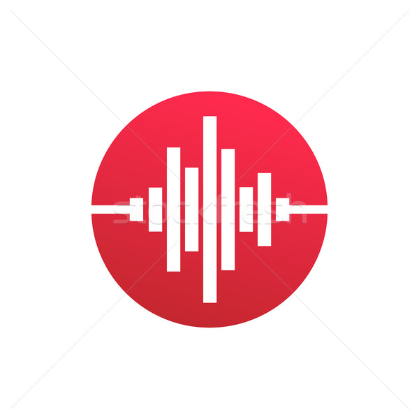 Muziek logo geluidsgolf audio technologie abstracte vorm Stockfoto © user_11138126