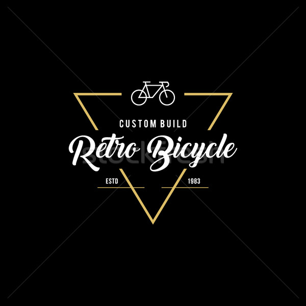 Retro vintage fiets badges eenvoudige Stockfoto © user_11138126