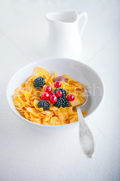 A fresh bowl of corn flakes Stock photo © user_11224430